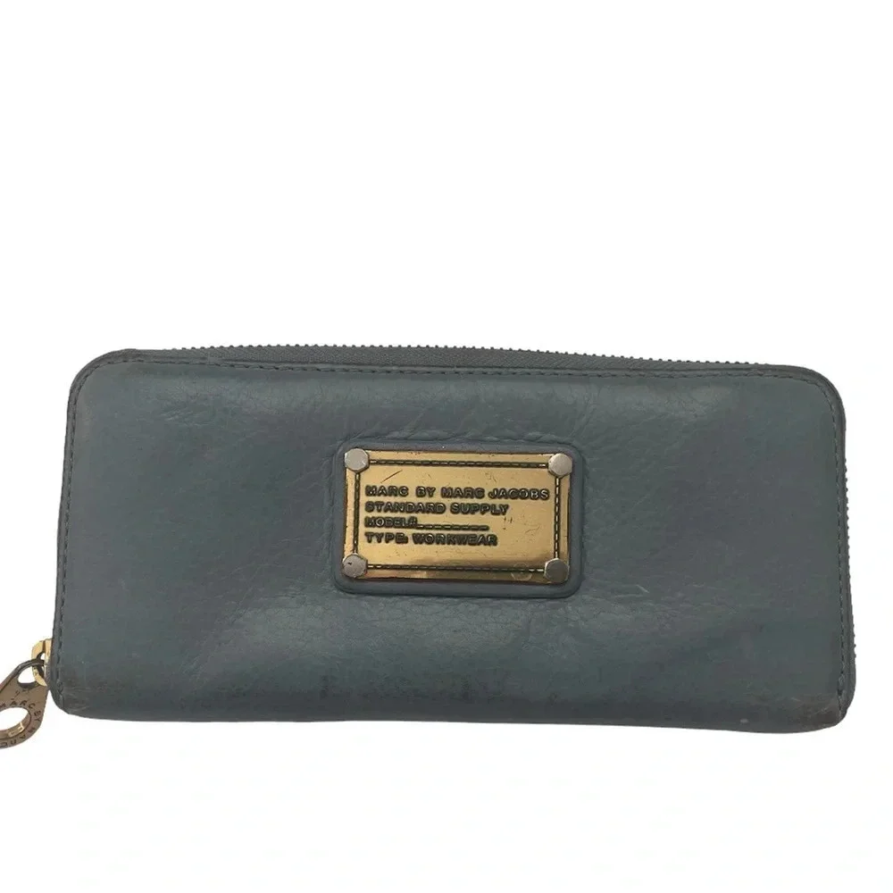Marc By Marc Jacobs Blue Marc Leather Wallet